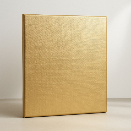 Gold canvas on a stretcher 50x60