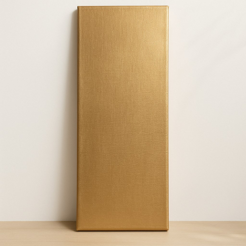 Gold canvas on a stretcher 30x90