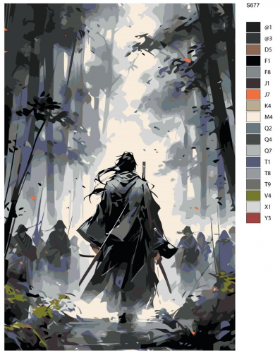 Картина по номерам BRUSHES-PAINTS "Путь странника" S-677 40x60 см