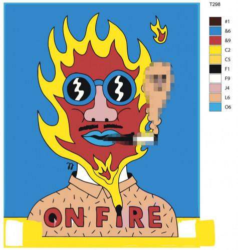 Картина по номерам Т298 "On Fire" 80x100