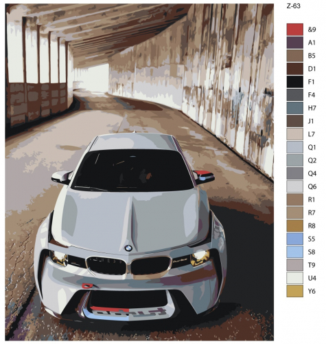 Картина по номерам Z63 "BMW 2002", 40х50 см