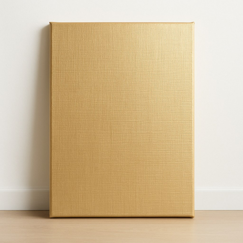 Gold canvas on a stretcher 50x70