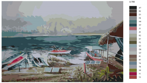 Картина по номерам BRUSHES-PAINTS "Азиатский быт" U-785 70x110 см