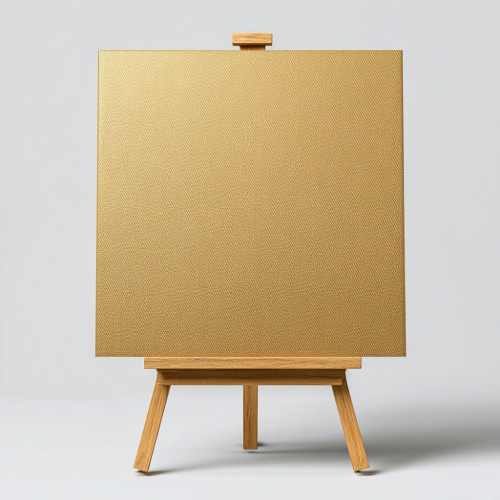 Gold canvas on a stretcher 60x60