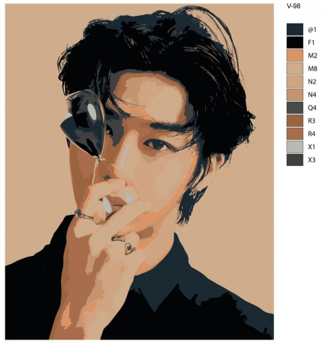Картина по номерам V-98 "K-pop Monsta X. Участник группы" 80x100