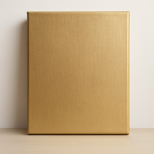 Gold canvas on a stretcher 40x50