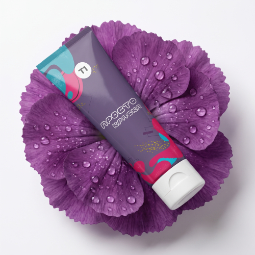 Acrylic paint in a 300 ml tube. "T1 - Shiny purple-blue"