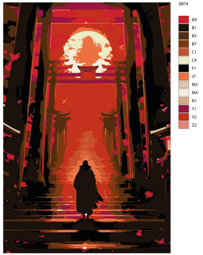 Картина по номерам BRUSHES-PAINTS "Путь странника" S-674 70x110 см