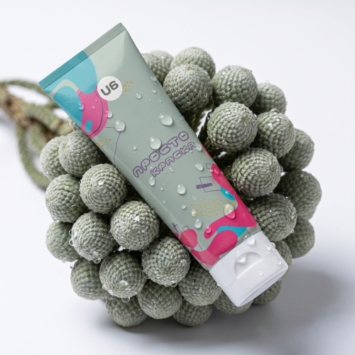 Acrylic paint in a 300 ml tube. "U6 - Gray green чай"