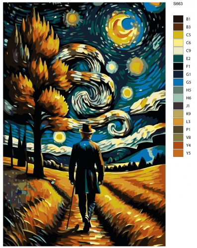 Картина по номерам BRUSHES-PAINTS "Путь странника" S-663 70x110 см