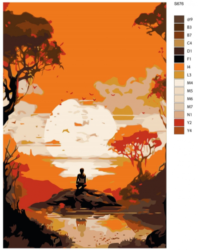 Картина по номерам BRUSHES-PAINTS "Путь странника" S-676 60x90 см