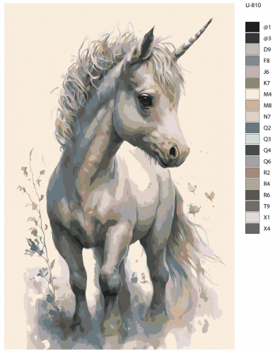 Картина по номерам BRUSHES-PAINTS "Единорог" U-810 70x110 см