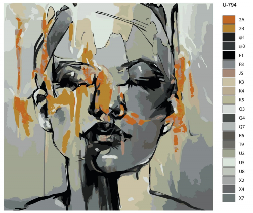 Картина по номерам BRUSHES-PAINTS "Абстракция, женщина" U-794 70x70 см