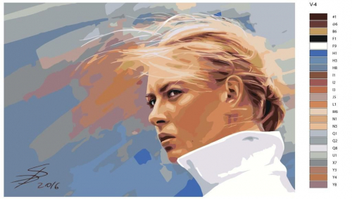 Картина по номерам V-4 "Теннисистка Мария Шарапова" 80x120