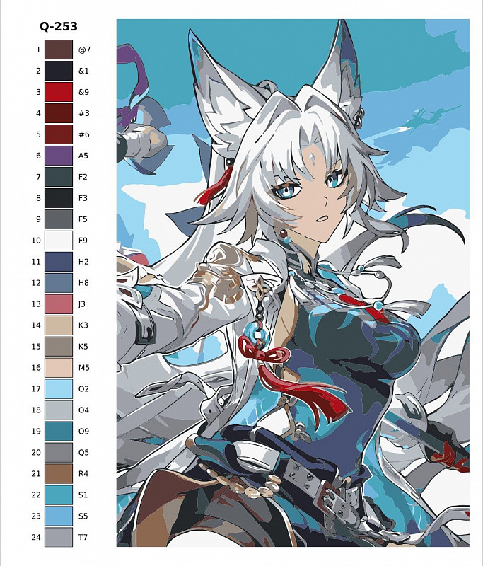 Картина по номерам Q253 "Honkai star rail" 80x120