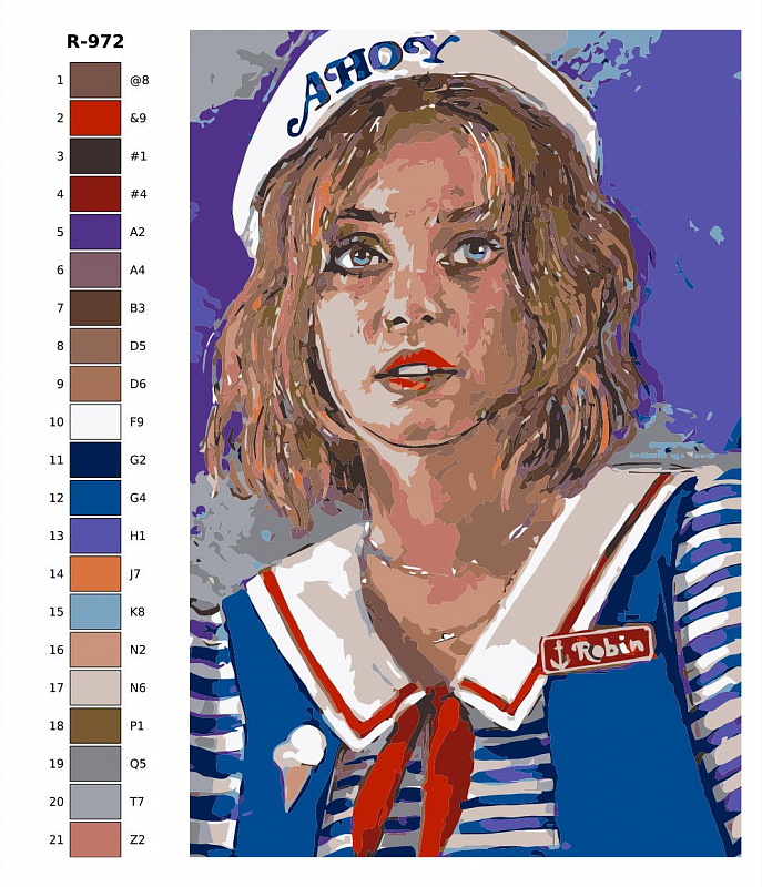 Картина по номерам R972 "Робин Бакли" 80x120