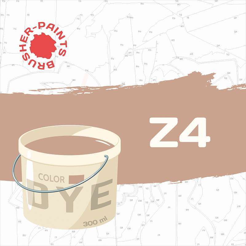 Acrylic paint in a 300 ml tube. "Z4 - Yellowish-gray"