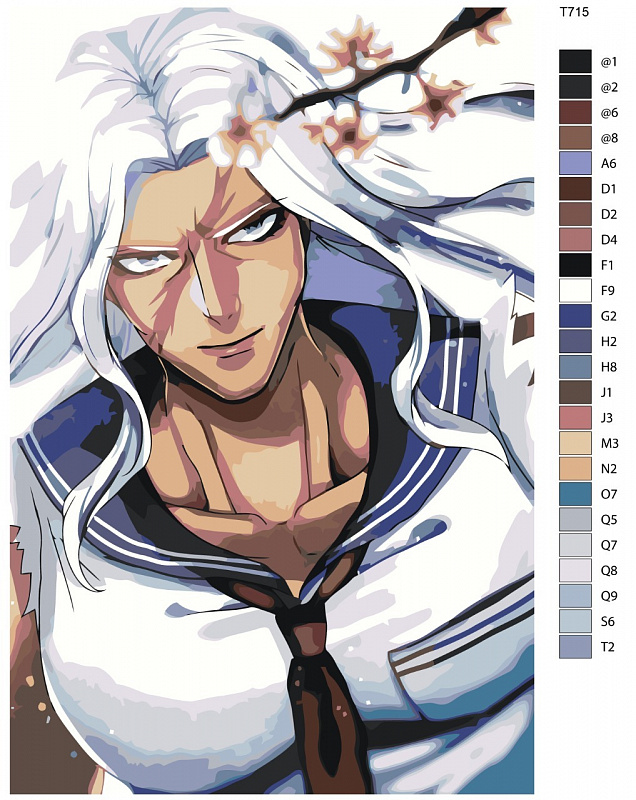 Картина по номерам T715 "Сакура Огами. Аниме Данганронпа - Danganronpa " 40X60