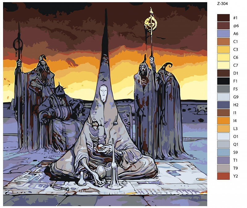 Paint by numbers Z304 "Jean Giraud Moebius" 70x70