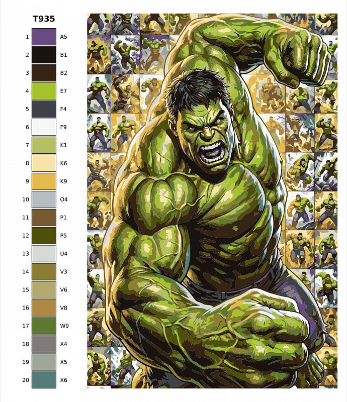 Картина по номерам T935 "xалк", 80x120