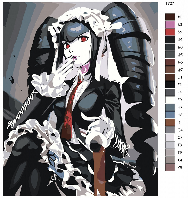 Картина по номерам T727 "Селестия Люденберг. Аниме Данганронпа - Danganronpa " 40X50