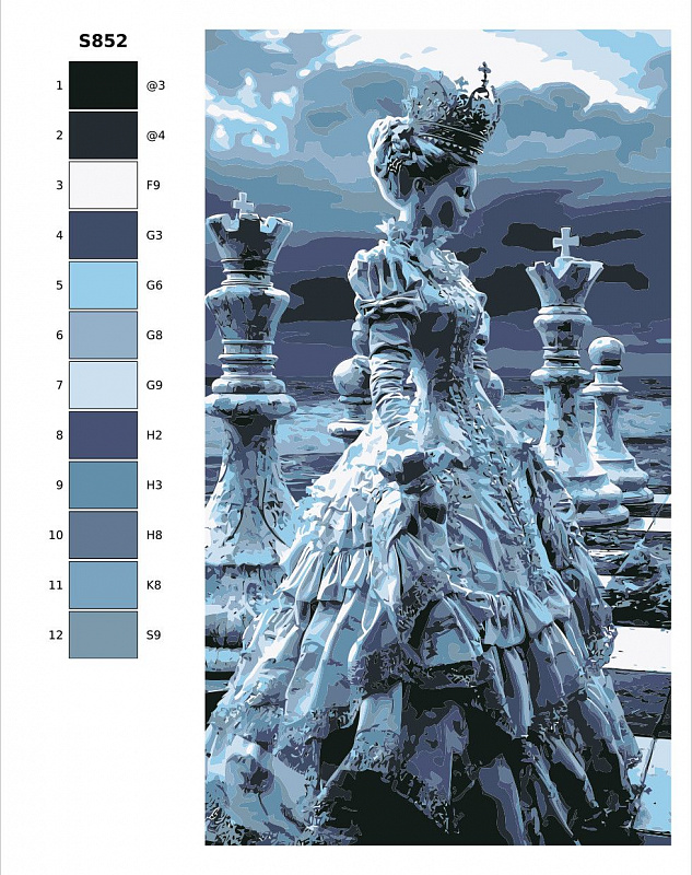 Картина по номерам S852 "Шахматы" 40x70