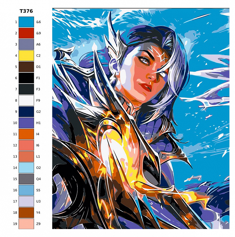 Картина по номерам Т376 "Mobile Legends: Лесли" 60x80