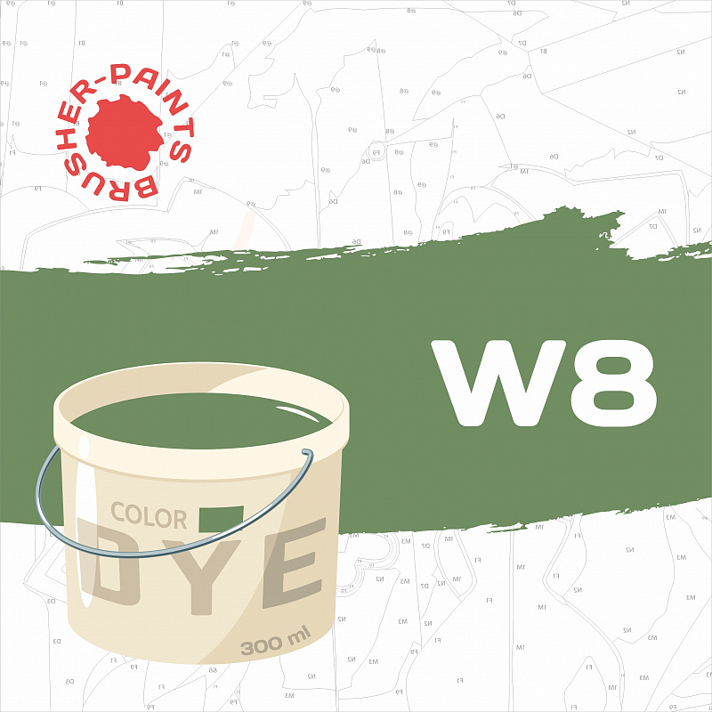 Acrylic paint in a 300 ml tube. "W8 - Умеренный yellowish-green"