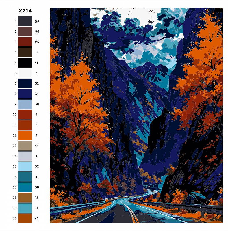 Картина по номерам X214 "Каньон", 80x100 см