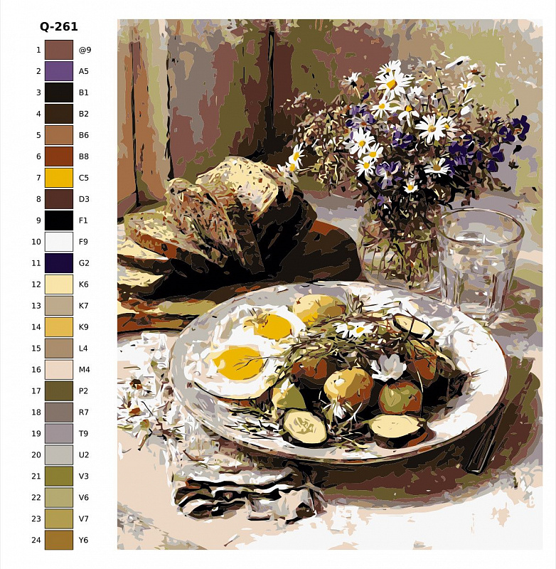 Картина по номерам Q261 "Деревенские мотивы" 70x90