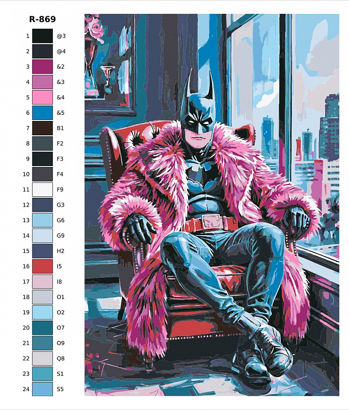 Картина по номерам R869 "Бэтмэн" 50x70