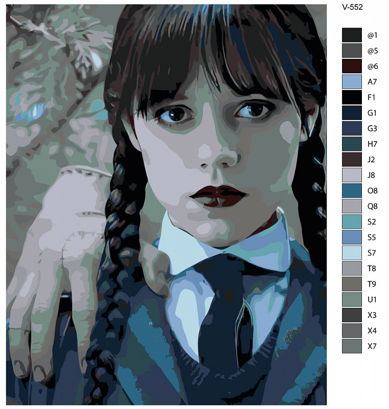 Картина по номерам V-552 "Уэнсдэй (Wednesday) сериал", 40x50 см