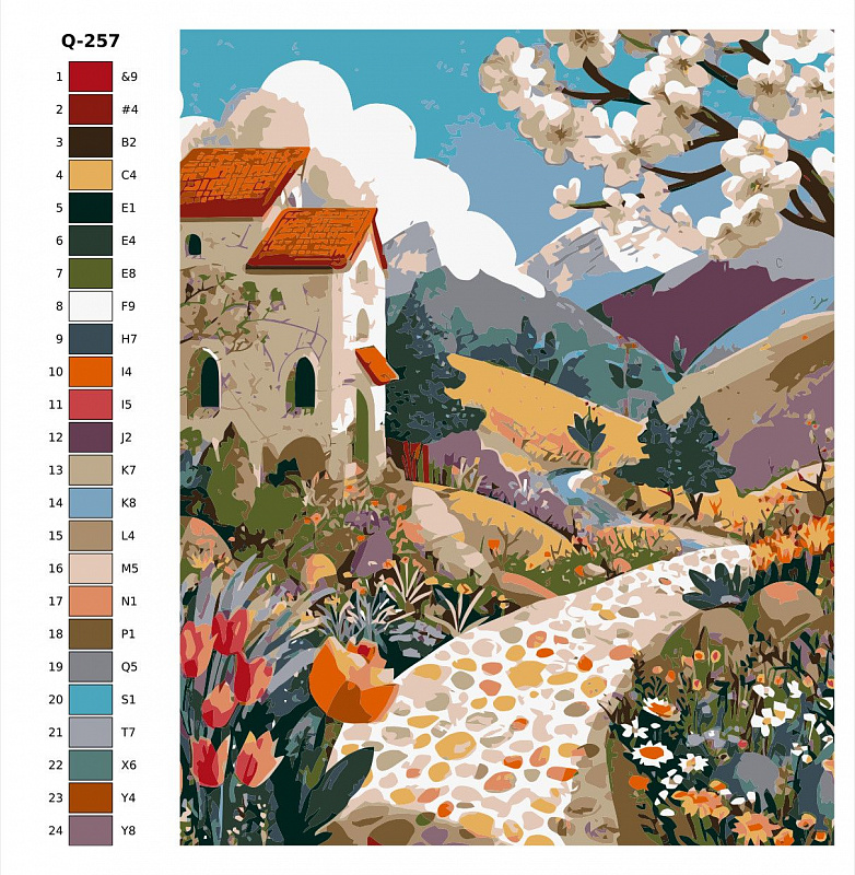 Картина по номерам Q257 "Деревенские мотивы" 40x50