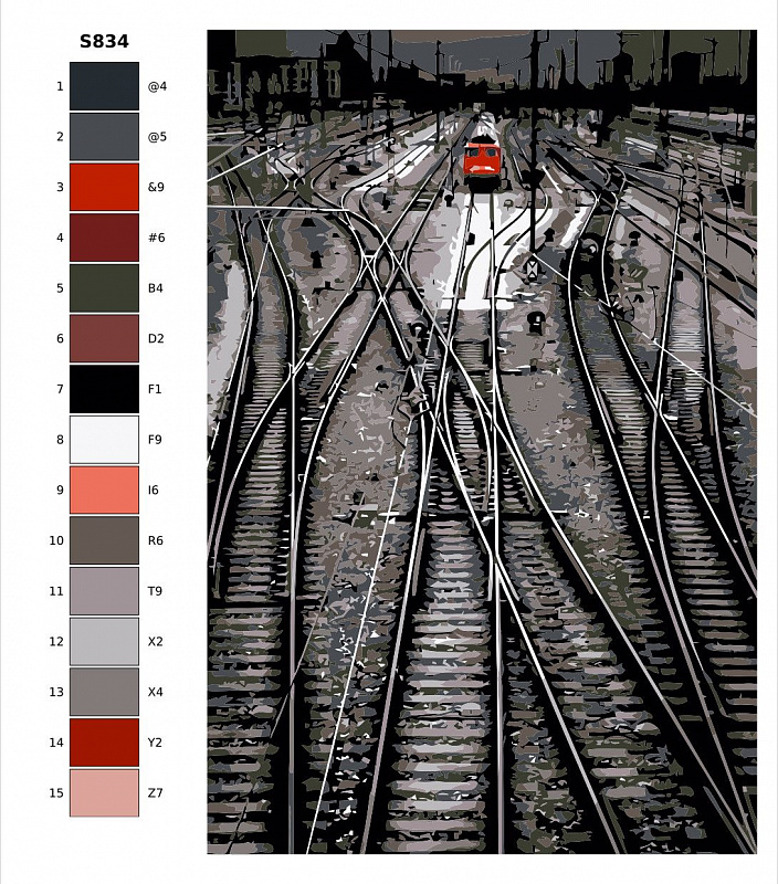 Картина по номерам S834 "Рельсы" 70x110