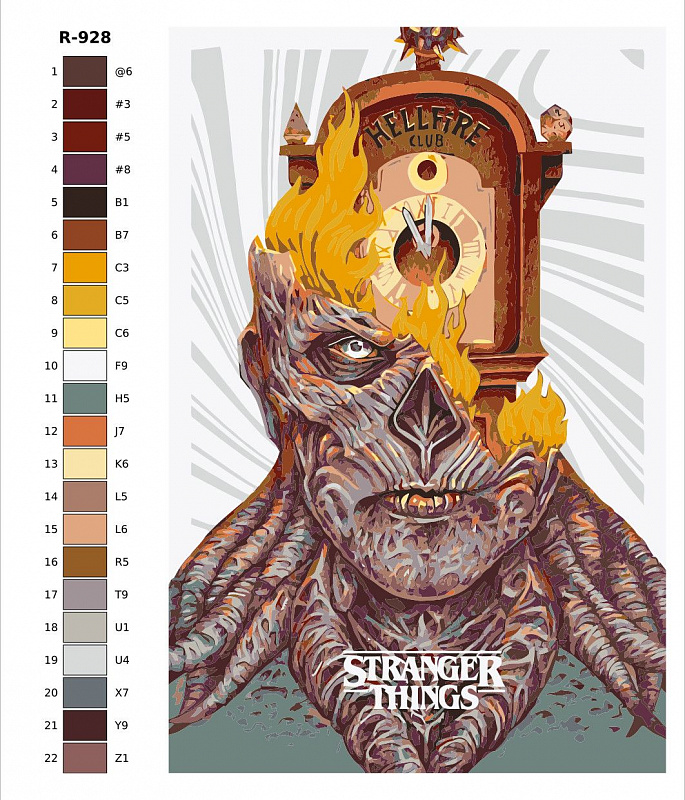 Картина по номерам R928 "Векна. Очень странные дела. Stranger Things" 80x120