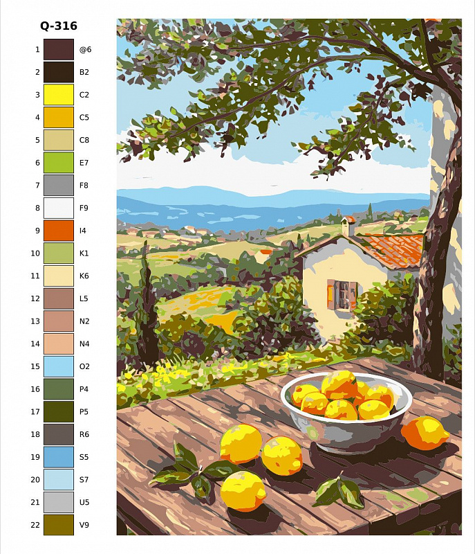 Картина по номерам Q316 "Италия.Солнечная Сицилия" 80x120