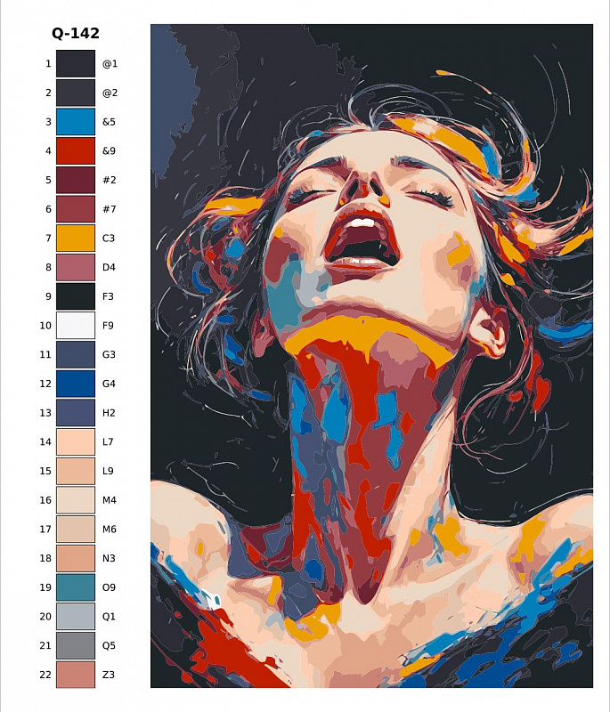 Картина по номерам Q142 "Девушка" 50x70