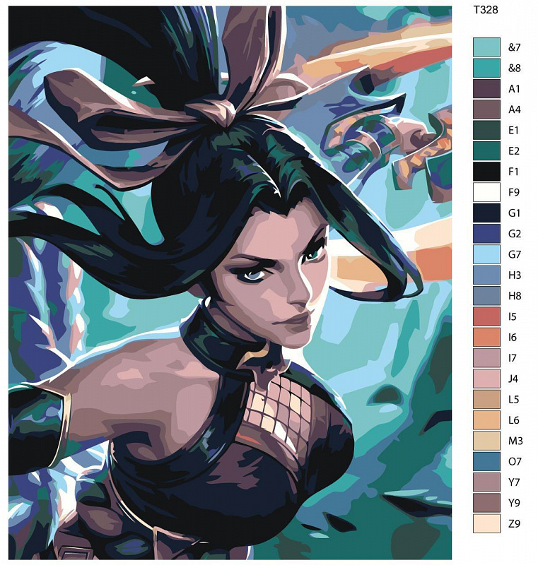 Картина по номерам Т328 "Mobile Legends: ХАНАБИ" 40Х50
